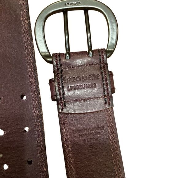 Linea Pelle Leather Studded Belt Size Small - Picture 7 of 13